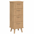 IDMarket - Kommode Juliette 30 cm mit 4 Schubladen, Holz, Eiche