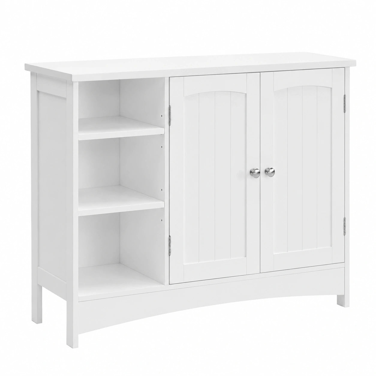 VASAGLE Badezimmerschrank, extra langer Unterschrank mit verstellbaren Ablagen, 30 x 90 x 60 cm, Weiß