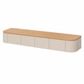 Moderner TV-Schrank mit schwebendem Design, Holz, 220 cm, inkl. LED-Beleuchtung, 4 Fächer